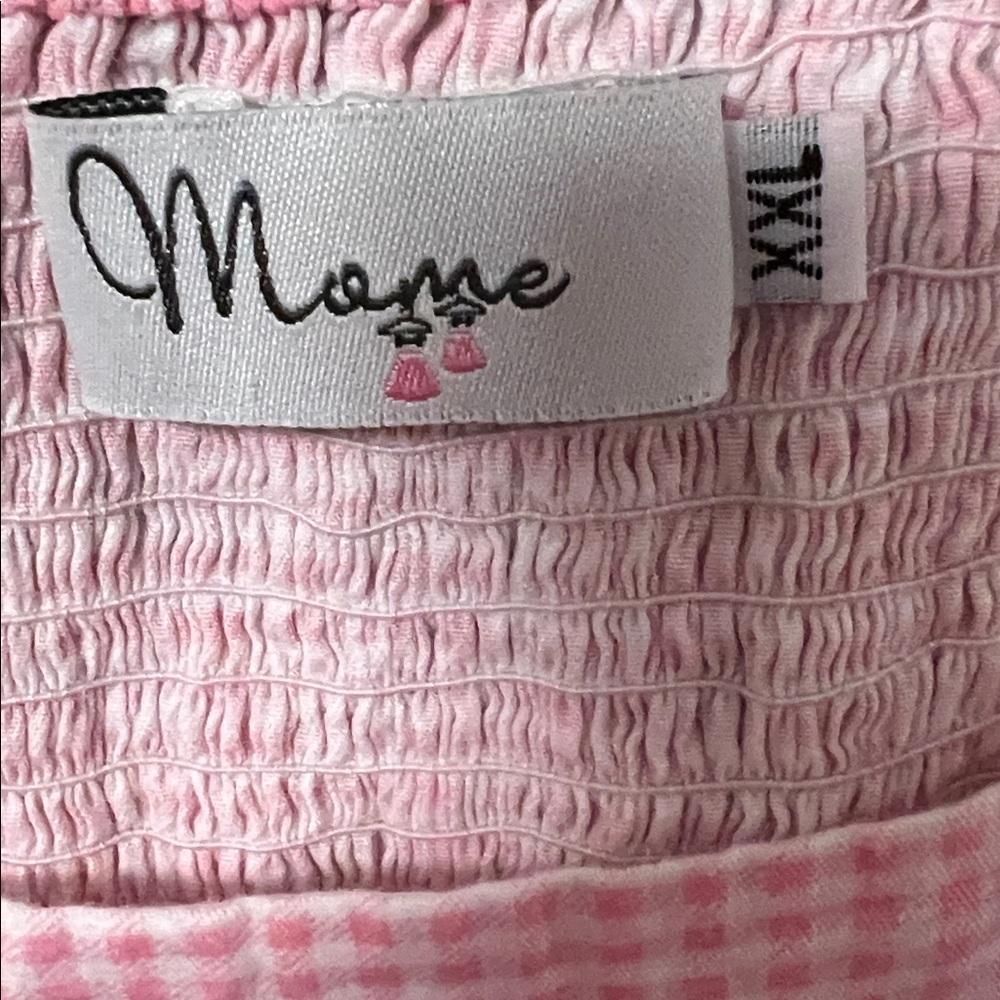 Momebrand Muay Midi Dress in Pink Gingham Size XXL - Picture 4 of 4